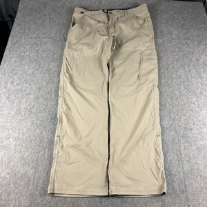 Prana Pants‎ Mens XL Beige Straight Belted Cargo Hiking Outdoor Camping  Nylon